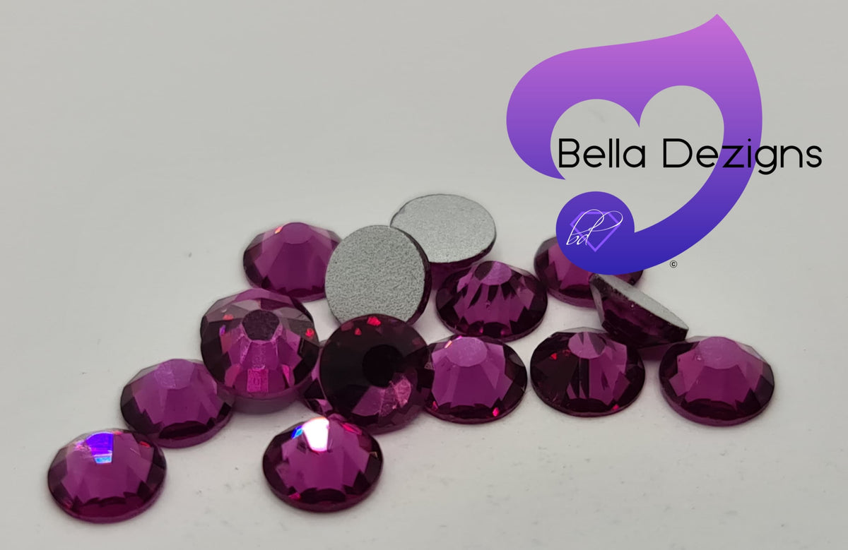 FUCHSIA - Non Hotfix Flatback Crystal Rhinestones