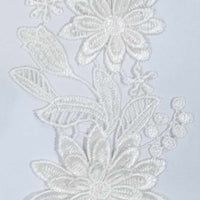 CHAMPAGNE - Lace Applique Motif - 3D 2 Flower