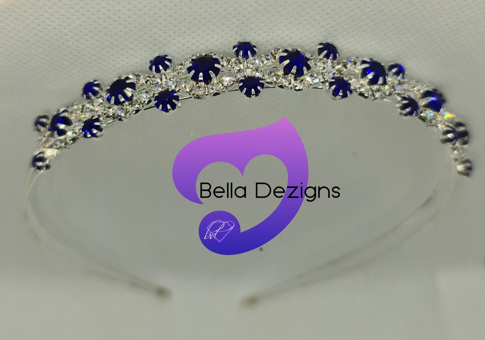 Diamante Head Band - Sapphire Sparkle