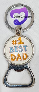 Keyring Bottle Openers - "#1 BEST DAD"