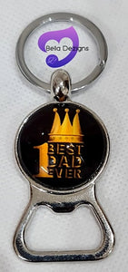 Keyring Bottle Openers - "1 BEST DAD EVER"