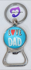 Keyring Bottle Openers - "L♥VE DAD"