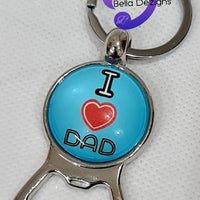 Keyring Bottle Openers - "I ♥ DAD"