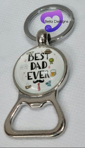 Keyring Bottle Openers - "BEST DAD EVER"