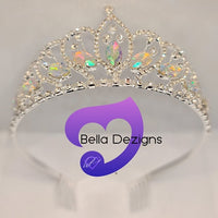 Diamante Tiara - AB Silver Beauty