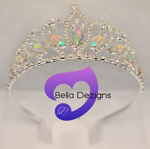 Diamante Tiara - AB Silver Beauty