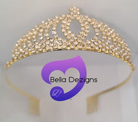 Diamante Tiara - Princess Leaves (2 COLOURS)
