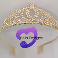 Diamante Tiara - Princess Leaves (2 COLOURS)