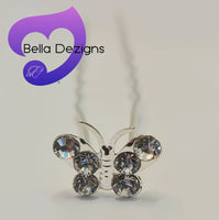 Diamante Hair Pins - BUTTERFLY
