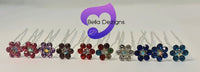 Diamante Hair Pins - DIAMANTE FLOWER
