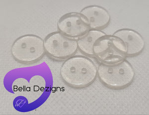 Buttons - Acrylic Clear Round