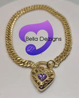 CLEARANCE - 9K Yellow Gold Filled Padlock Belcher Bracelets (VARIOUS DESIGNS)
