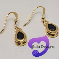 Earrings - 9K Yellow Gold Hook Drop (2 COLOURS)