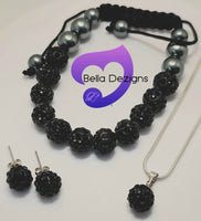 CLEARANCE - Shamballa Necklace, Bracelet & Earring Sets
