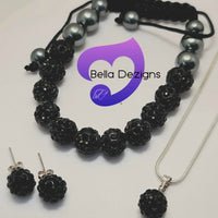 CLEARANCE - Shamballa Necklace, Bracelet & Earring Sets