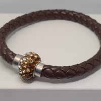 Bracelets - Leather Rhinestone (VARIOUS COLOURS)