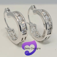 Earrings - 9K White Gold Hoop