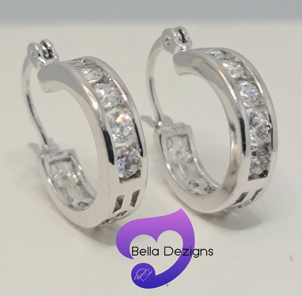 Earrings - 9K White Gold Hoop