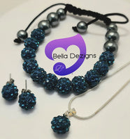 CLEARANCE - Shamballa Necklace, Bracelet & Earring Sets
