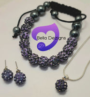 CLEARANCE - Shamballa Necklace, Bracelet & Earring Sets
