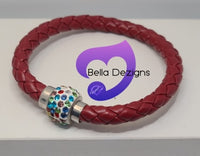 Bracelets - Leather Rhinestone (VARIOUS COLOURS)
