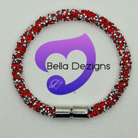 Bracelets - Crystal Rhinestone Magnetic (VARIOUS COLOURS)