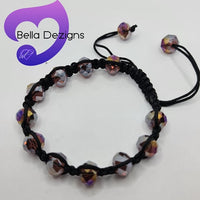 CLEARANCE! Bracelets - Crystal Bead Adjustable (VARIOUS COLOURS)
