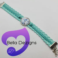 CLEARANCE! Girls Fashion Bracelets - Leather Character (VARIOUS COLOURS)
