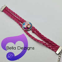 CLEARANCE! Girls Fashion Bracelets - Leather Character (VARIOUS COLOURS)
