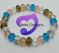 CLEARANCE! Bracelets - Crystal Bead Adjustable (VARIOUS COLOURS)
