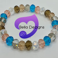 CLEARANCE! Bracelets - Crystal Bead Adjustable (VARIOUS COLOURS)