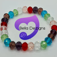 CLEARANCE! Bracelets - Crystal Bead Adjustable (VARIOUS COLOURS)