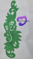 GREEN - Lace Applique Motif - Venise Lace (Leaves)
