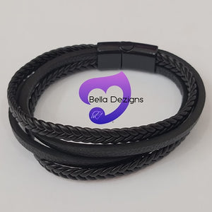 Bracelets - Leather Magnetic Clip (2 COLOURS)