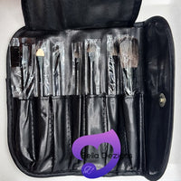 CLEARANCE! Make up Purse and Brush Set (Black) - FOLDING
