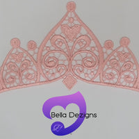 LIGHT PINK - Lace Applique Motifs - Crowns