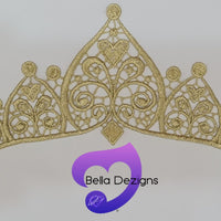 GOLD - Lace Applique Motifs - Crowns