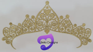 GOLD - Lace Applique Motifs - Crowns