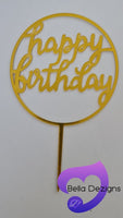 CAKE TOPPER - Happy Birthday
