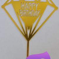 CAKE TOPPER - Happy Birthday