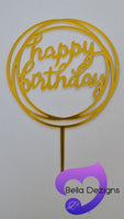 CAKE TOPPER - Happy Birthday
