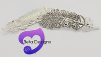 Diamante Hair Piece - Feather Barrette (2 COLOURS)
