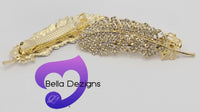 Diamante Hair Piece - Feather Barrette (2 COLOURS)
