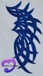 Royal Blue - Lace Applique Motif - Venise Lace (Sticks)