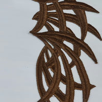 BROWN - Lace Applique Motif - Venise Lace (Sticks)