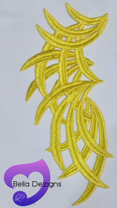 YELLOW - Lace Applique Motif - Venise Lace (Sticks)