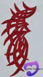 RED - Lace Applique Motif - Venise Lace (Sticks)