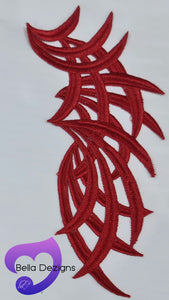 RED - Lace Applique Motif - Venise Lace (Sticks)