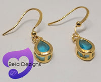 Earrings - 9K Yellow Gold Hook Drop (2 COLOURS)
