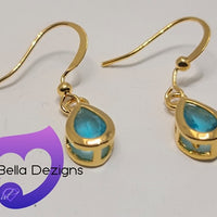 Earrings - 9K Yellow Gold Hook Drop (2 COLOURS)